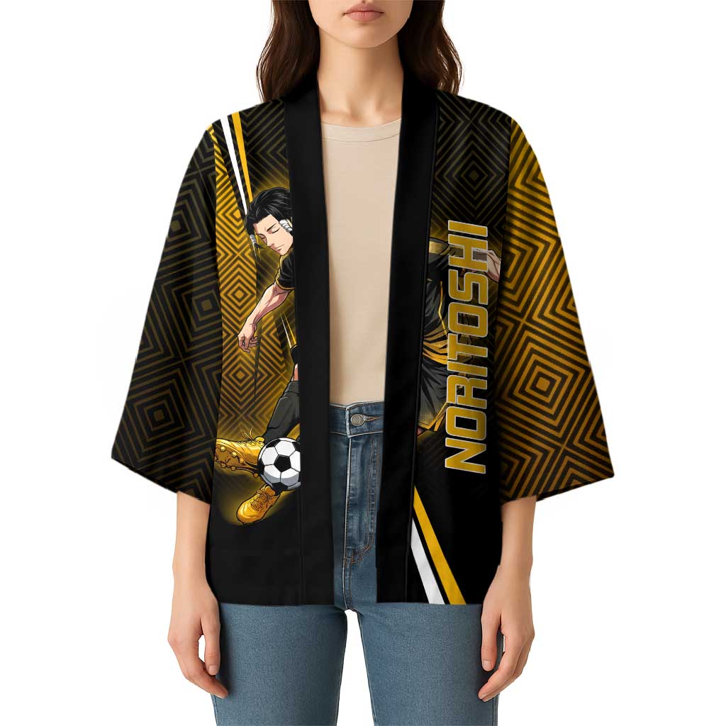Personalized Noritoshi Kamo Jujutsu Kaisen Kimono Anime Soccer Theme with Yellow Geometric Design