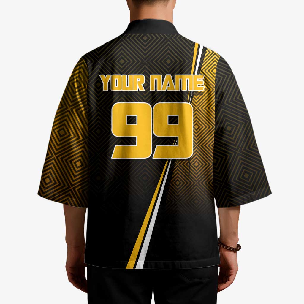 Personalized Noritoshi Kamo Jujutsu Kaisen Kimono Anime Soccer Theme with Yellow Geometric Design