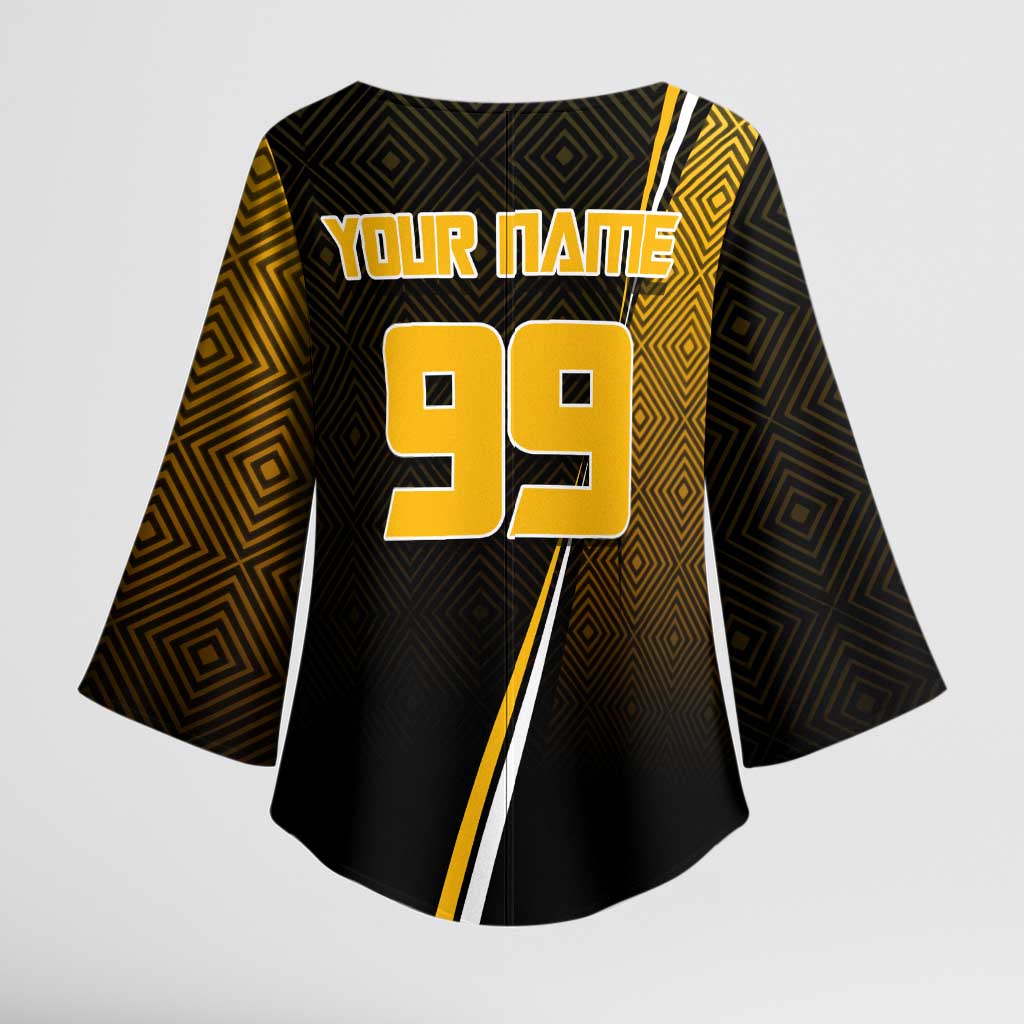 Personalized Noritoshi Kamo Jujutsu Kaisen Kimono Sleeve Blouse Anime Soccer Theme with Yellow Geometric Design