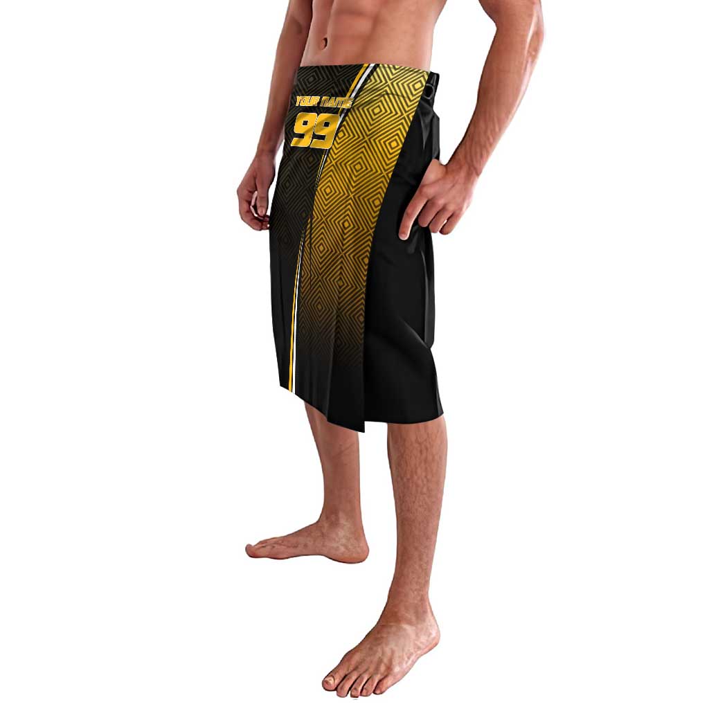 Personalized Noritoshi Kamo Jujutsu Kaisen Lavalava Anime Soccer Theme with Yellow Geometric Design
