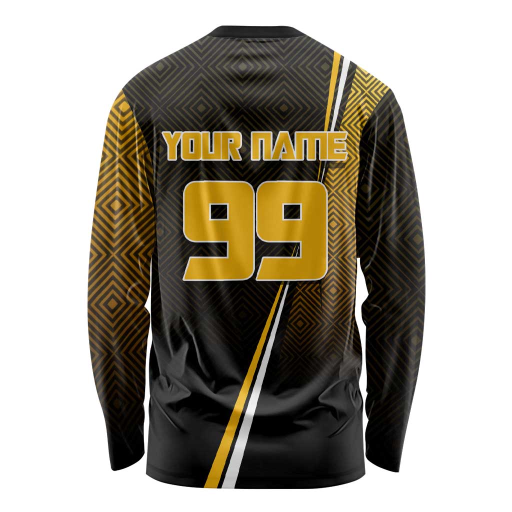Personalized Noritoshi Kamo Jujutsu Kaisen Long Sleeve Shirt Anime Soccer Theme with Yellow Geometric Design