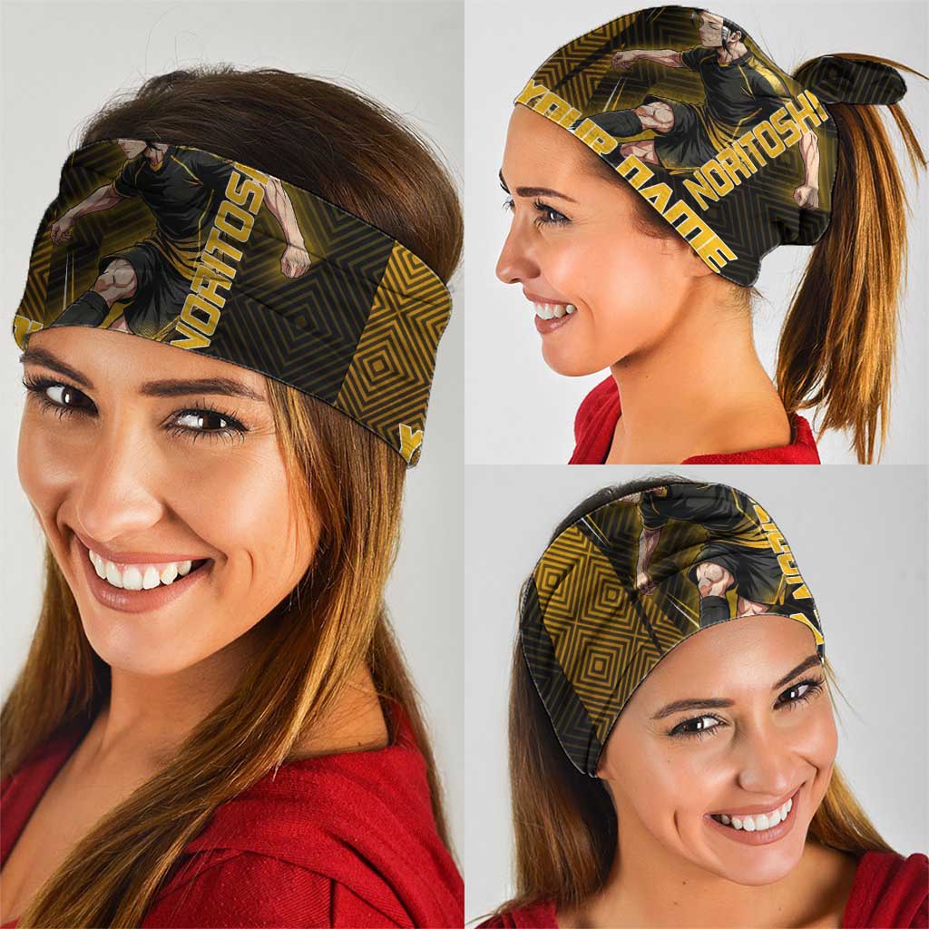 Personalized Noritoshi Kamo Jujutsu Kaisen Neck Gaiter Anime Soccer Theme with Yellow Geometric Design