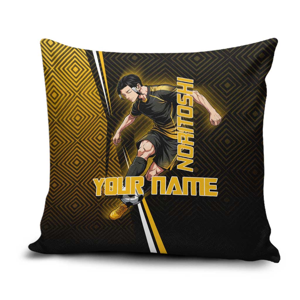 Personalized Noritoshi Kamo Jujutsu Kaisen Pillow Cover Anime Soccer Theme with Yellow Geometric Design