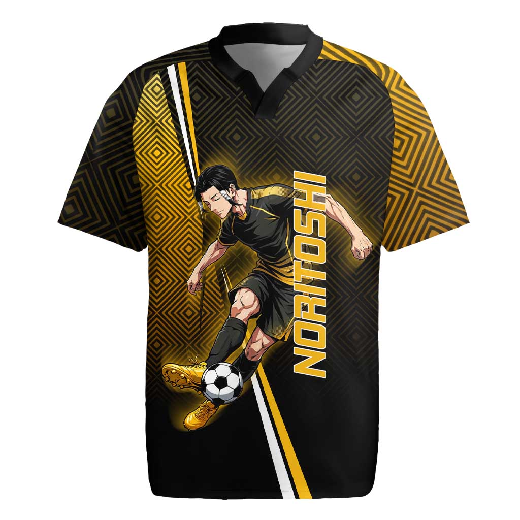 Personalized Noritoshi Kamo Jujutsu Kaisen Rugby Jersey Anime Soccer Theme with Yellow Geometric Design