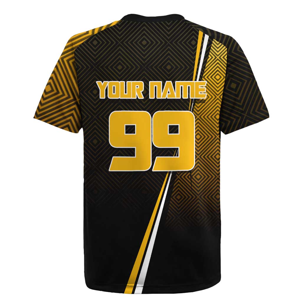 Personalized Noritoshi Kamo Jujutsu Kaisen Rugby Jersey Anime Soccer Theme with Yellow Geometric Design