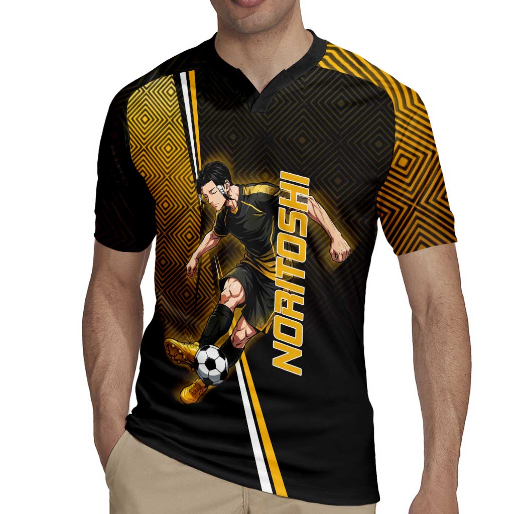 Personalized Noritoshi Kamo Jujutsu Kaisen Rugby Jersey Anime Soccer Theme with Yellow Geometric Design
