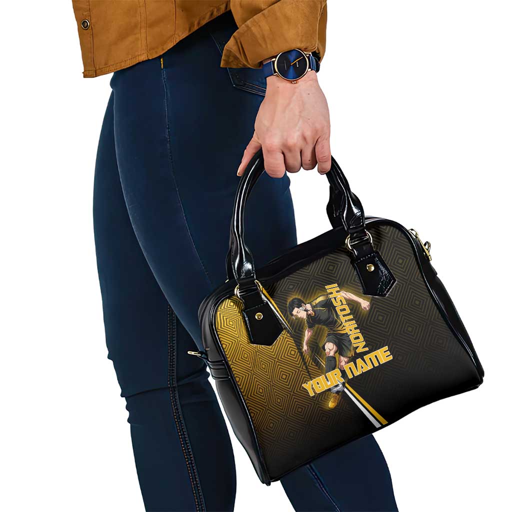 Personalized Noritoshi Kamo Jujutsu Kaisen Shoulder Handbag Anime Soccer Theme with Yellow Geometric Design
