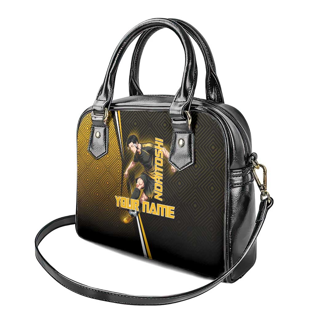 Personalized Noritoshi Kamo Jujutsu Kaisen Shoulder Handbag Anime Soccer Theme with Yellow Geometric Design