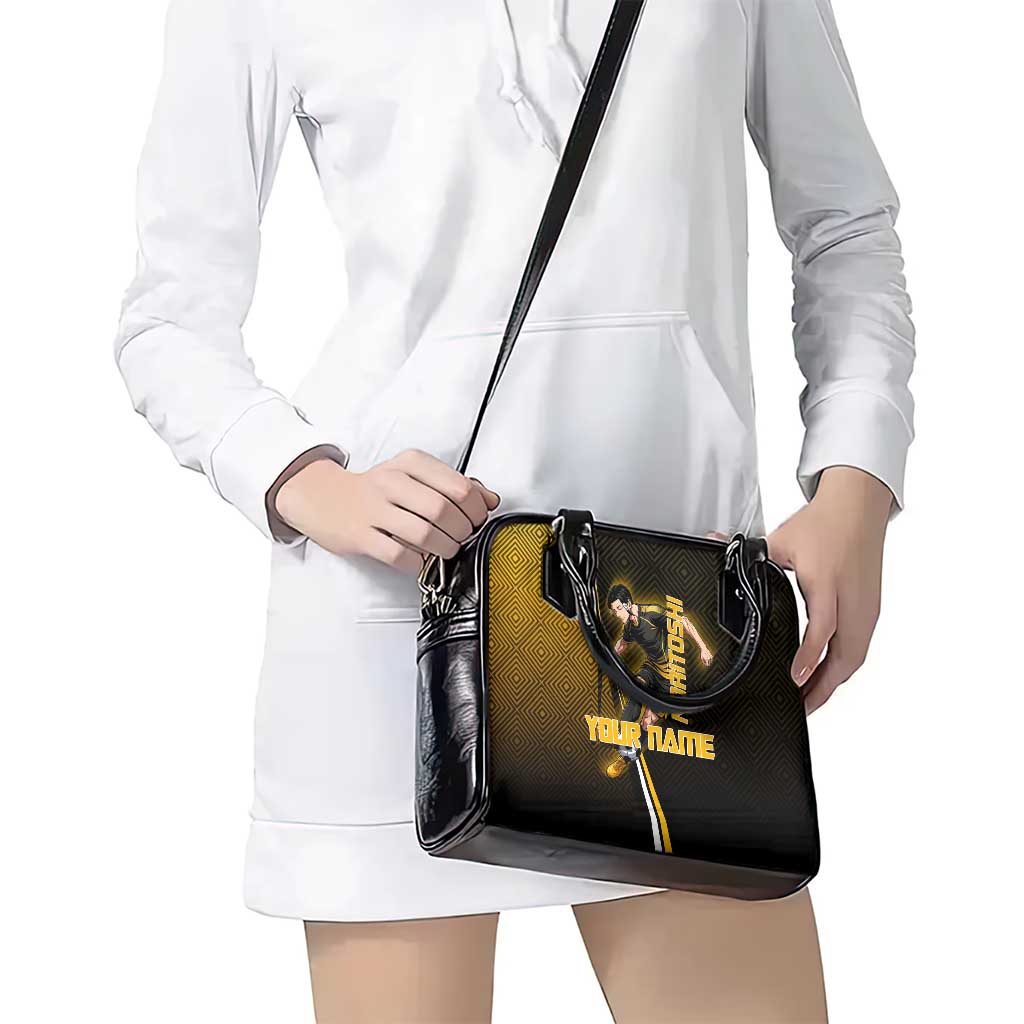 Personalized Noritoshi Kamo Jujutsu Kaisen Shoulder Handbag Anime Soccer Theme with Yellow Geometric Design