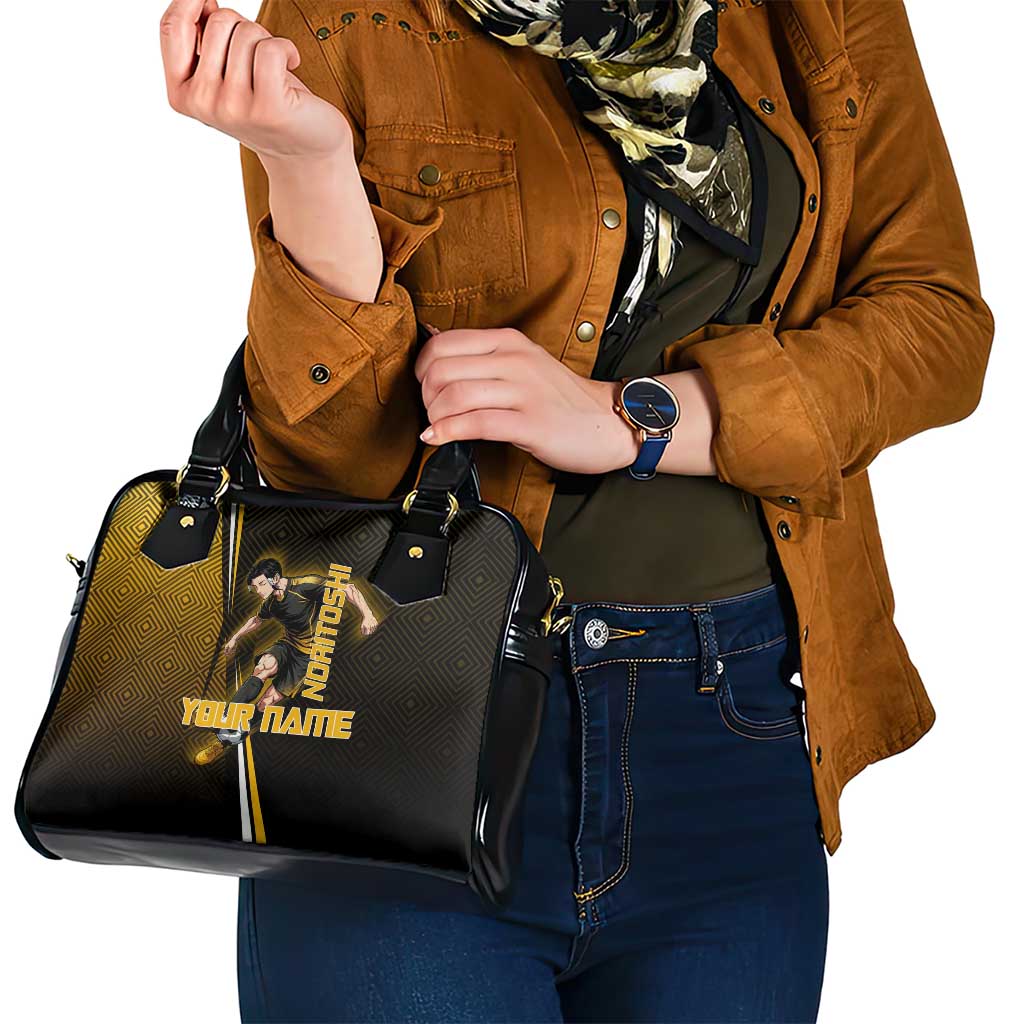 Personalized Noritoshi Kamo Jujutsu Kaisen Shoulder Handbag Anime Soccer Theme with Yellow Geometric Design