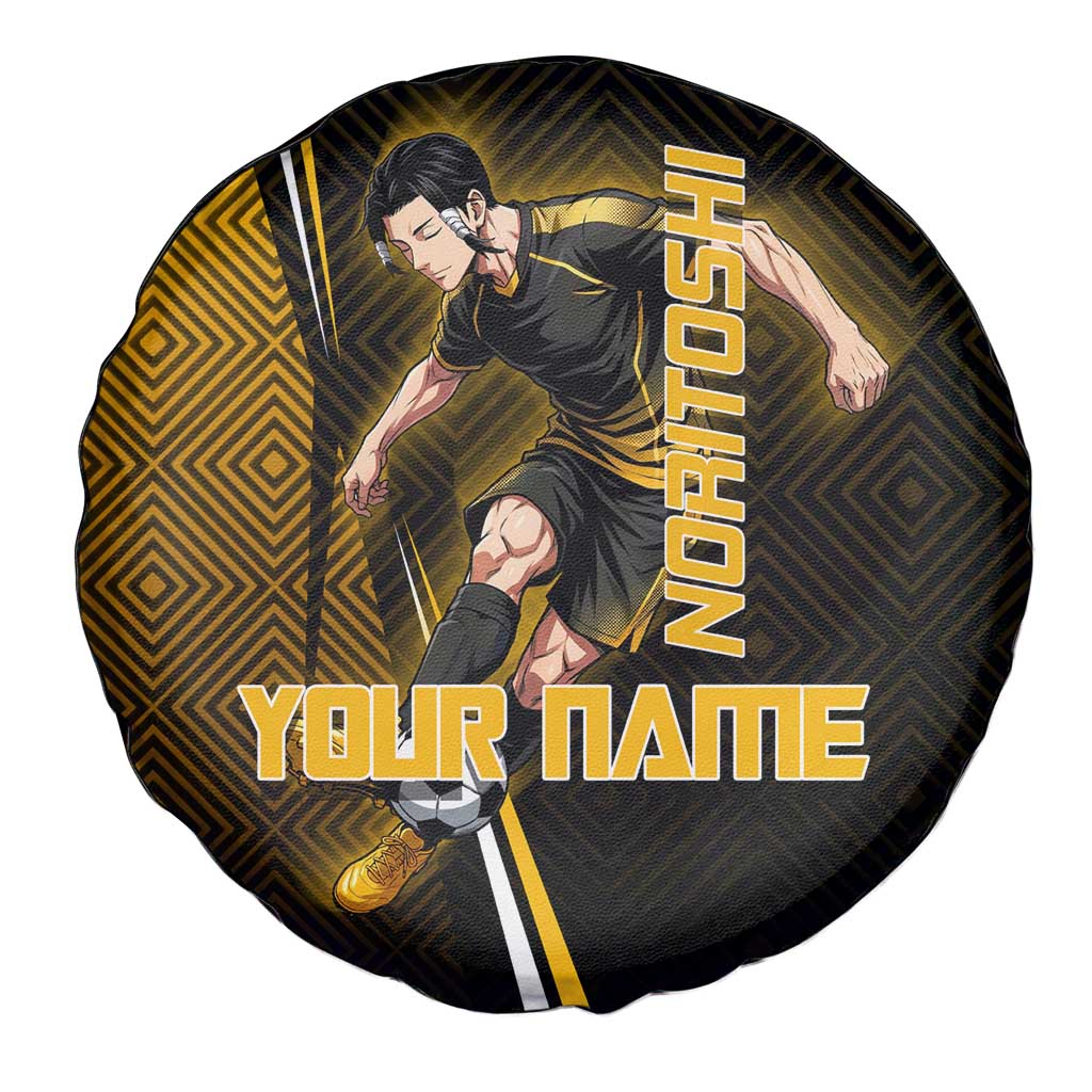 Personalized Noritoshi Kamo Jujutsu Kaisen Spare Tire Cover Anime Soccer Theme with Yellow Geometric Design