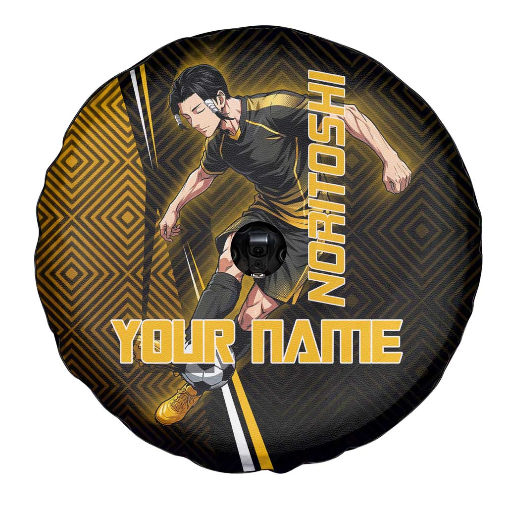 Personalized Noritoshi Kamo Jujutsu Kaisen Spare Tire Cover Anime Soccer Theme with Yellow Geometric Design