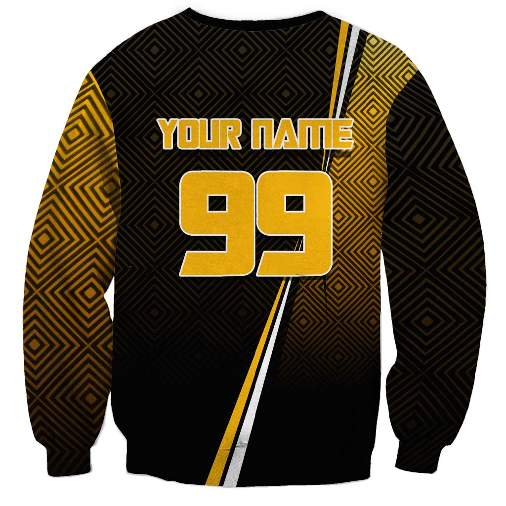 Personalized Noritoshi Kamo Jujutsu Kaisen Sweatshirt Anime Soccer Theme with Yellow Geometric Design