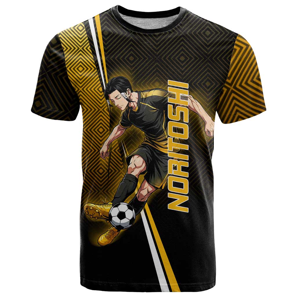 Personalized Noritoshi Kamo Jujutsu Kaisen T Shirt Anime Soccer Theme with Yellow Geometric Design