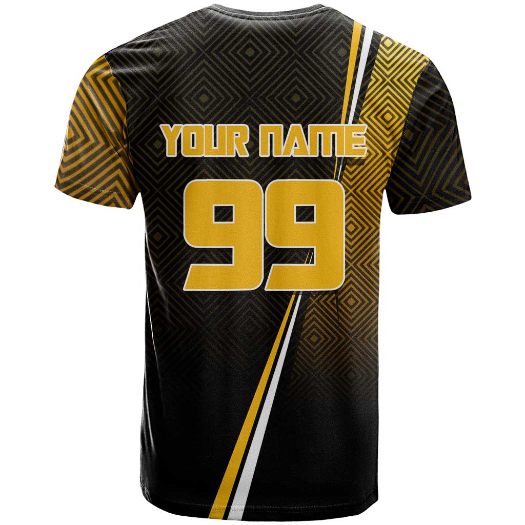 Personalized Noritoshi Kamo Jujutsu Kaisen T Shirt Anime Soccer Theme with Yellow Geometric Design