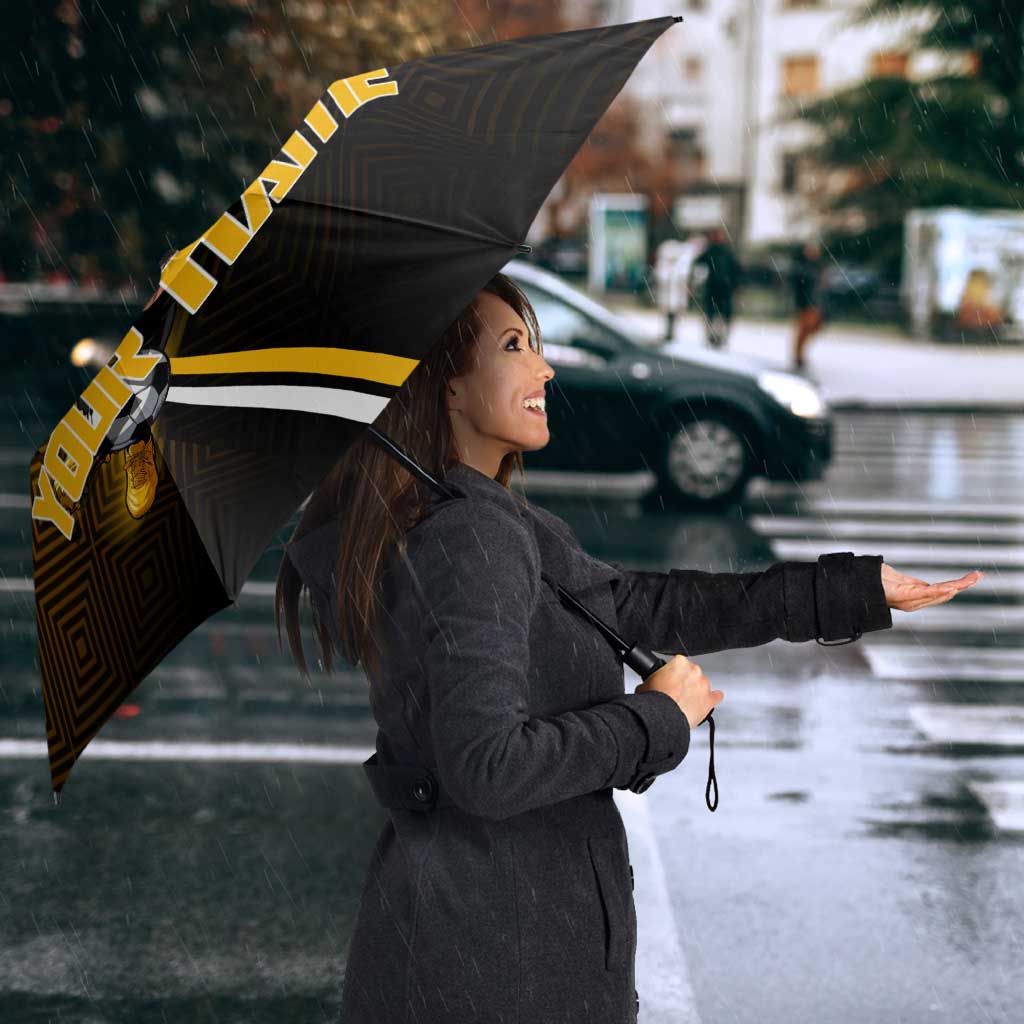 Personalized Noritoshi Kamo Jujutsu Kaisen Umbrella Anime Soccer Theme with Yellow Geometric Design