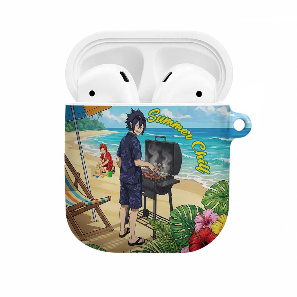 Tamaki Amajiki Summer Chill AirPods Case Tropical Anime Beach Scene