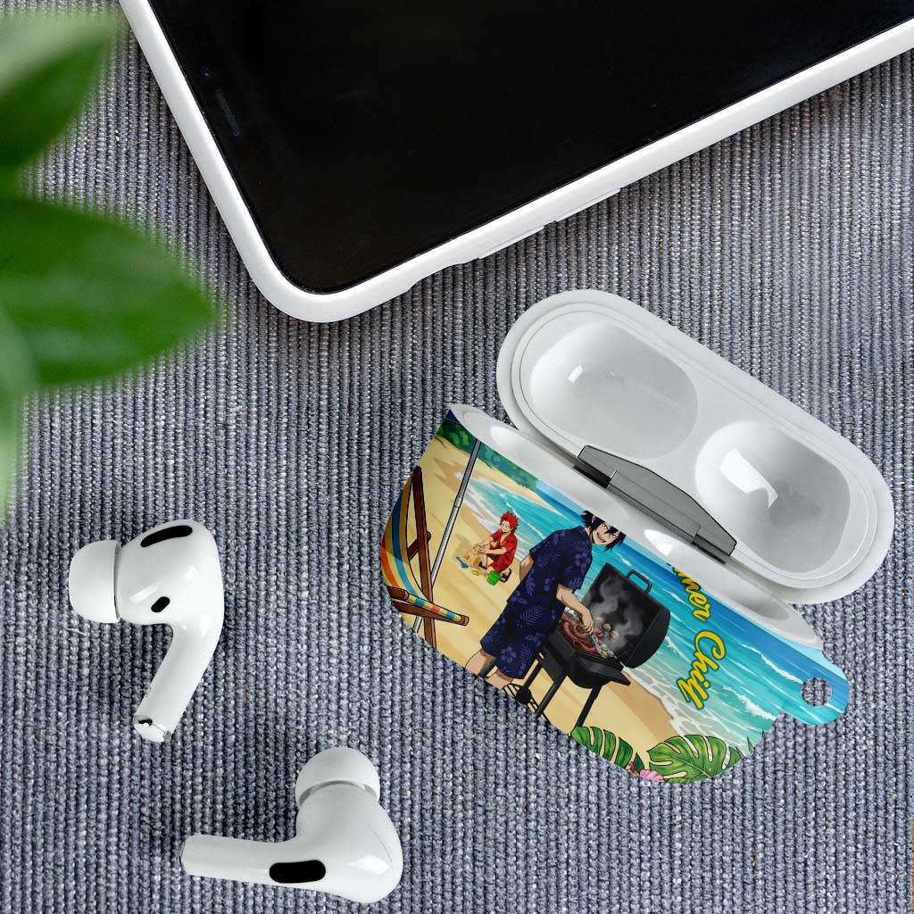 Tamaki Amajiki Summer Chill AirPods Case Tropical Anime Beach Scene