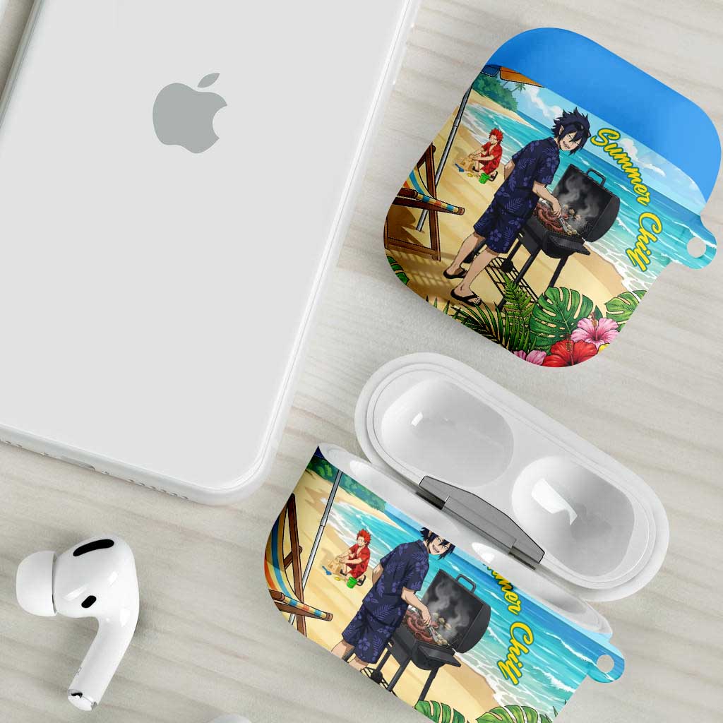 Tamaki Amajiki Summer Chill AirPods Case Tropical Anime Beach Scene