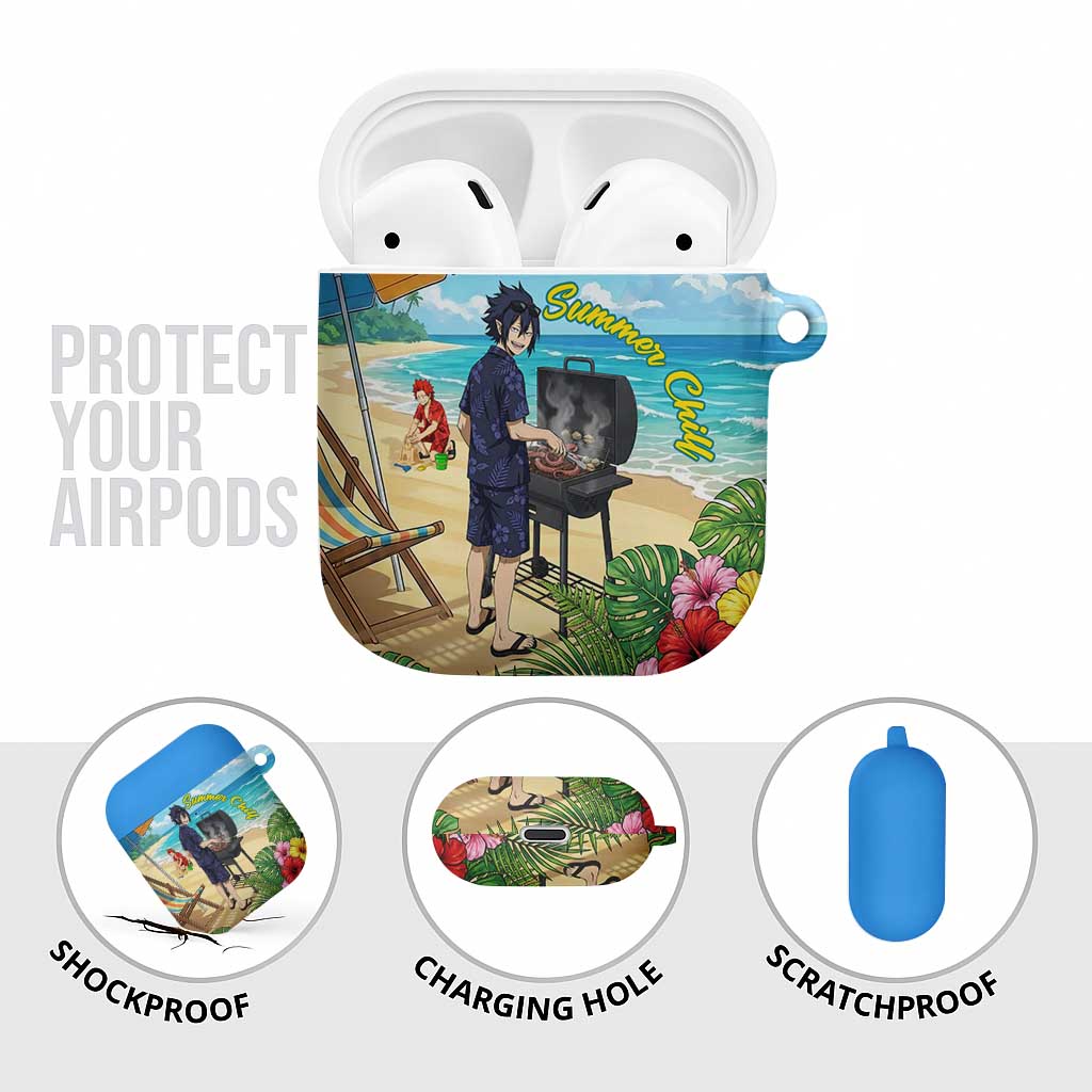 Tamaki Amajiki Summer Chill AirPods Case Tropical Anime Beach Scene
