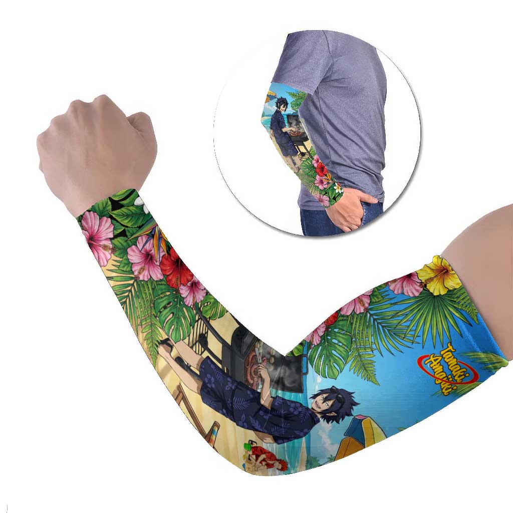 Tamaki Amajiki Summer Chill Arm Sleeves Tropical Anime Beach Scene
