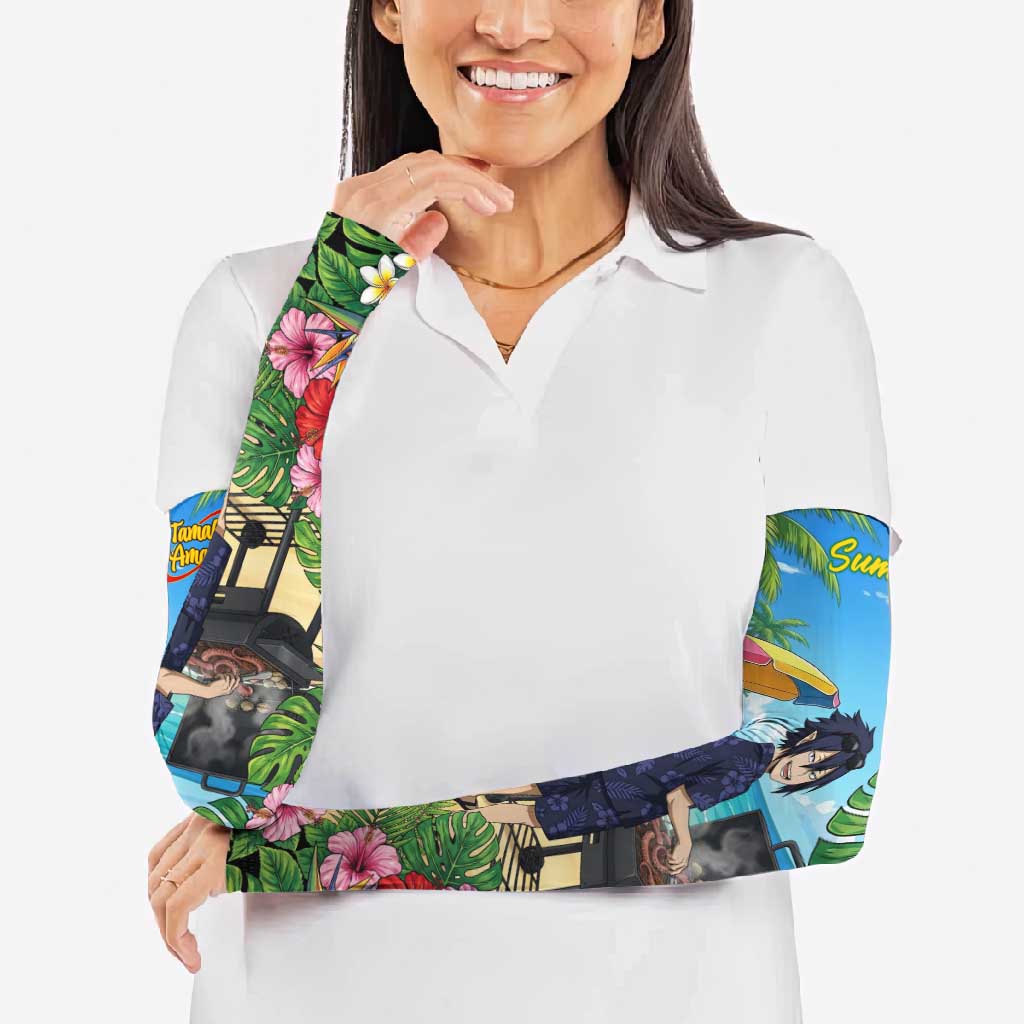 Tamaki Amajiki Summer Chill Arm Sleeves Tropical Anime Beach Scene