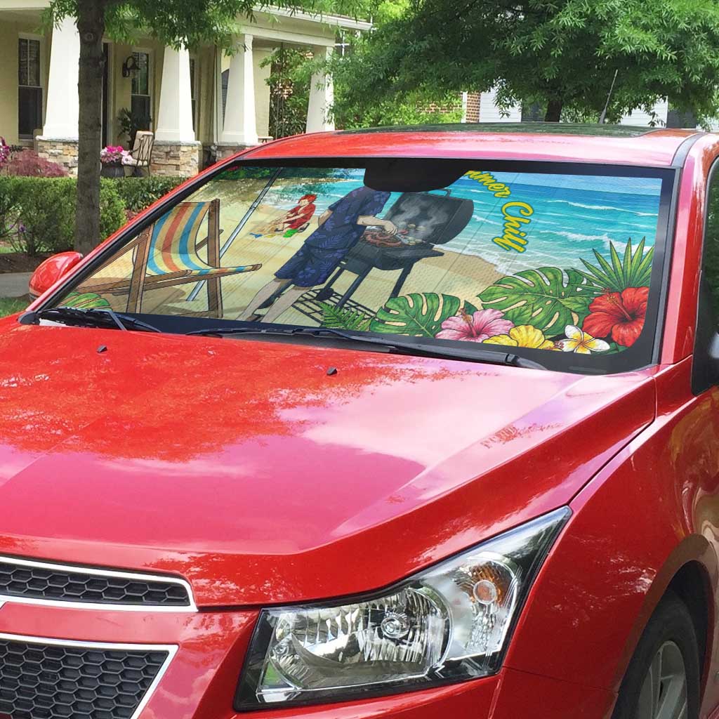 Tamaki Amajiki Summer Chill Auto Sun Shade Tropical Anime Beach Scene