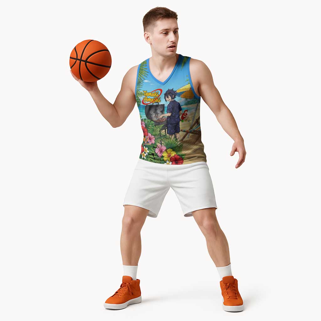 Tamaki Amajiki Summer Chill Basketball Jersey Tropical Anime Beach Scene