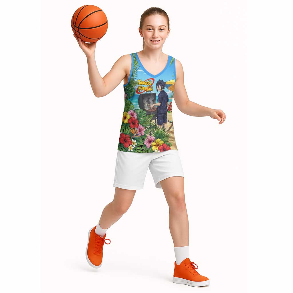 Tamaki Amajiki Summer Chill Basketball Jersey Tropical Anime Beach Scene