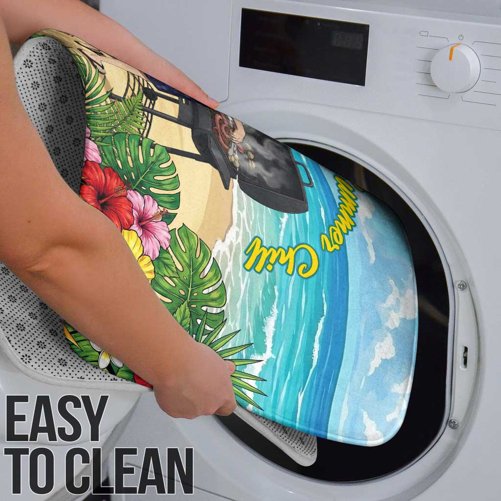 Tamaki Amajiki Summer Chill Bathroom Set Tropical Anime Beach Scene