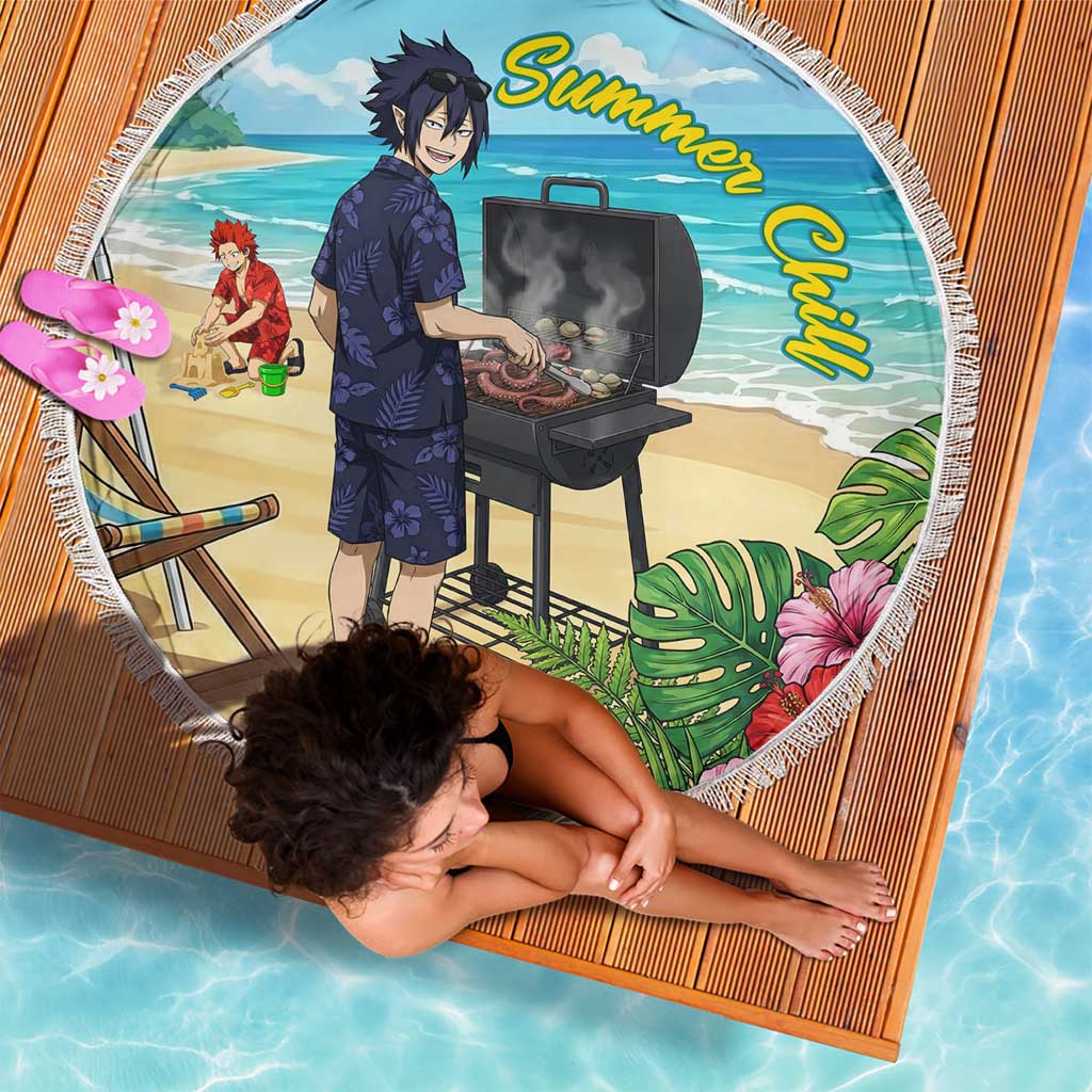 Tamaki Amajiki Summer Chill Beach Blanket Tropical Anime Beach Scene
