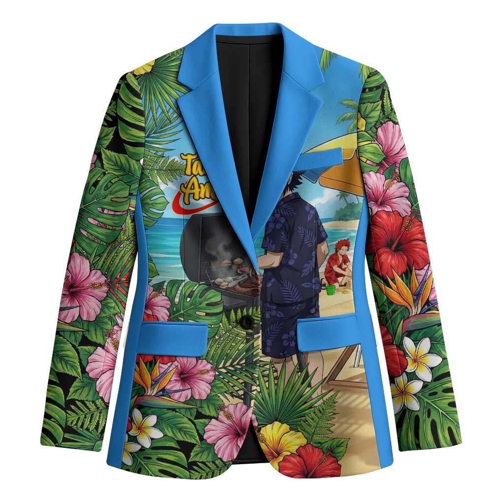 Tamaki Amajiki Summer Chill Blazer Tropical Anime Beach Scene