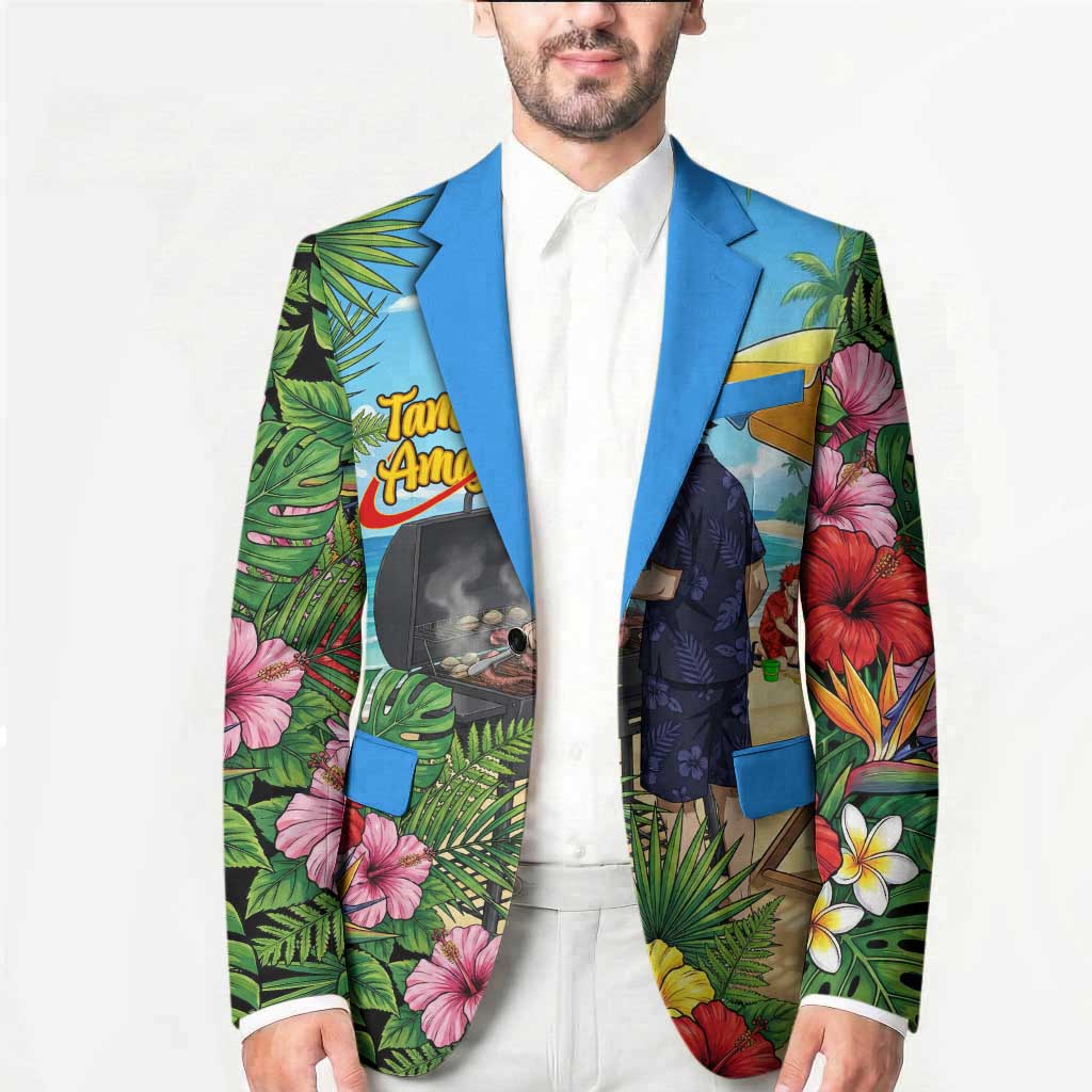 Tamaki Amajiki Summer Chill Blazer Tropical Anime Beach Scene