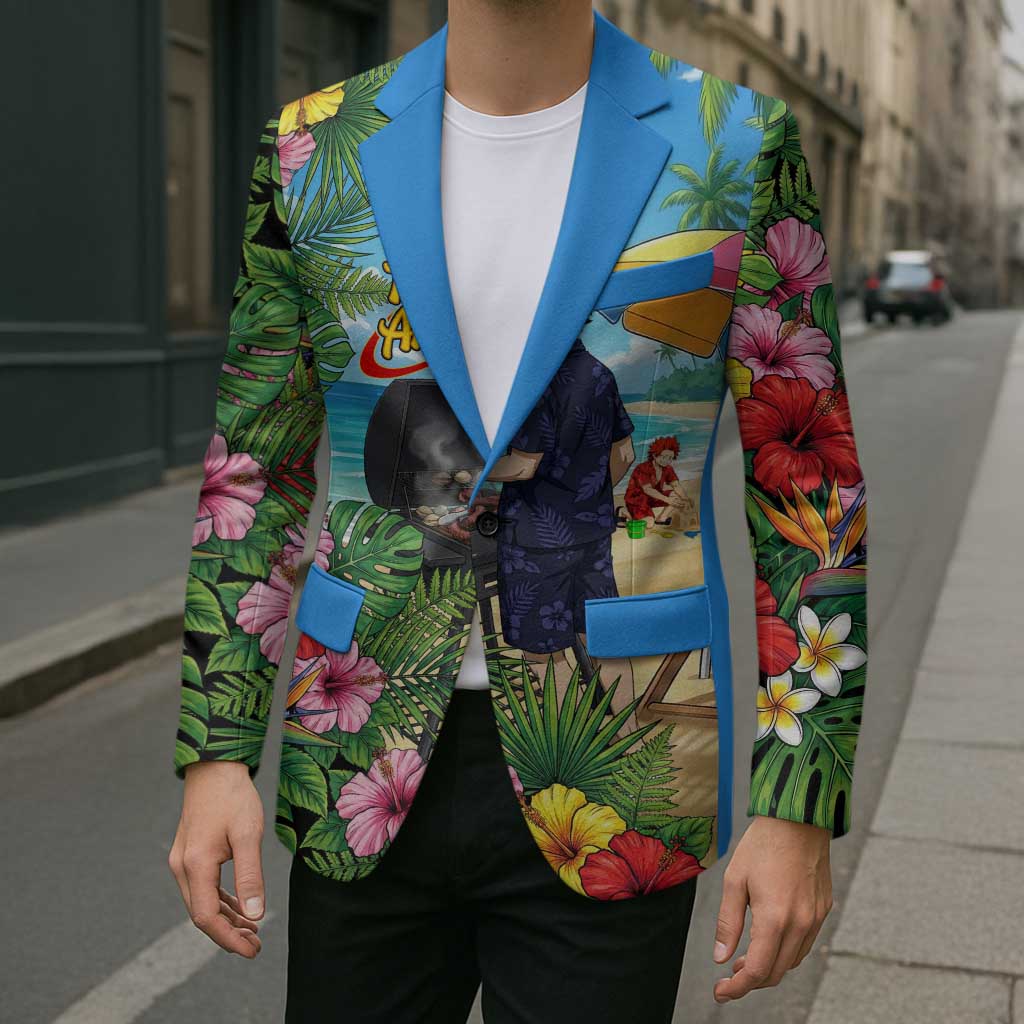 Tamaki Amajiki Summer Chill Blazer Tropical Anime Beach Scene