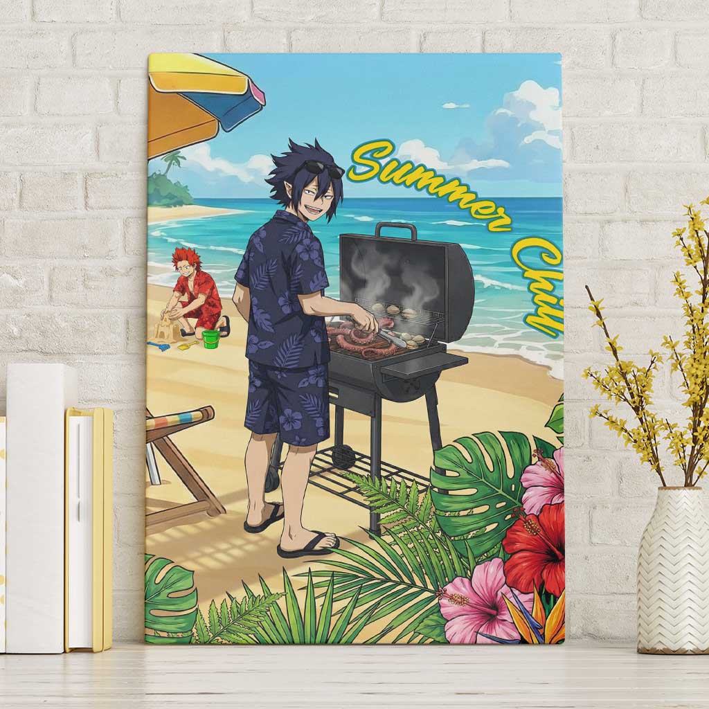 Tamaki Amajiki Summer Chill Canvas Wall Art Tropical Anime Beach Scene