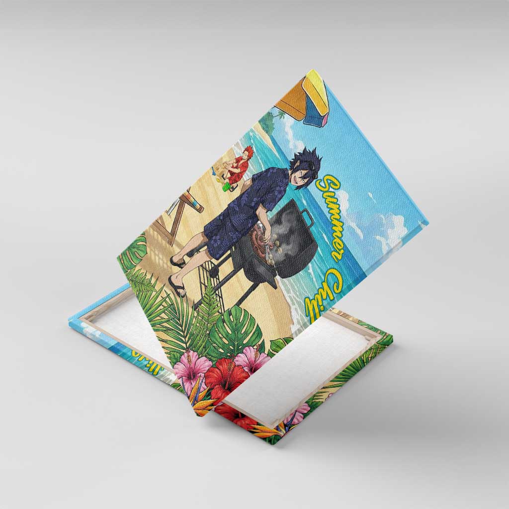 Tamaki Amajiki Summer Chill Canvas Wall Art Tropical Anime Beach Scene