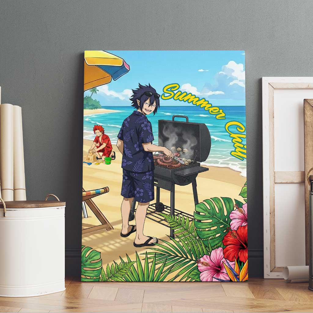 Tamaki Amajiki Summer Chill Canvas Wall Art Tropical Anime Beach Scene