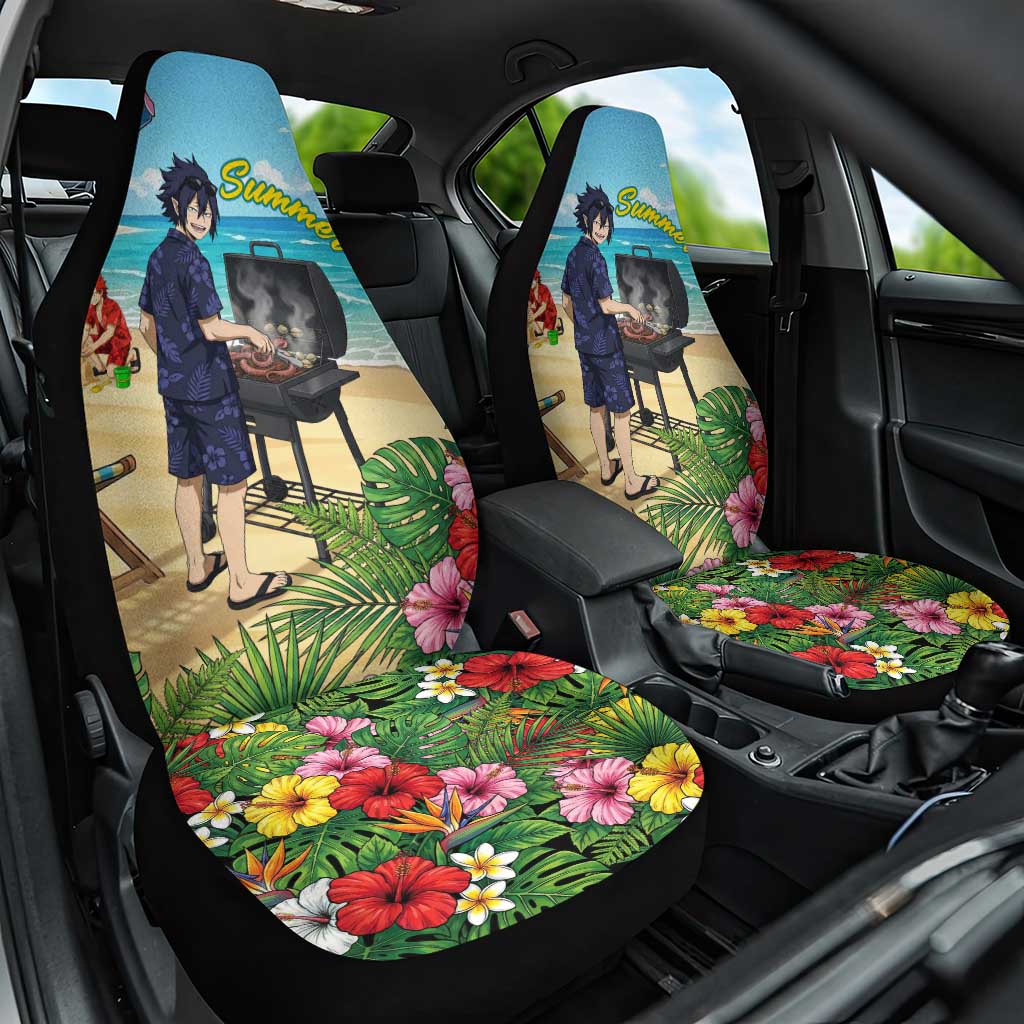 Tamaki Amajiki Summer Chill Car Seat Cover Tropical Anime Beach Scene