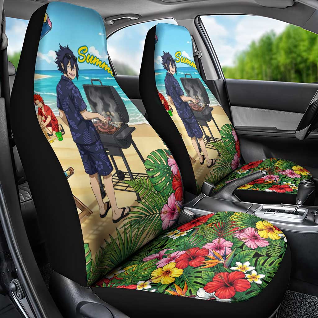 Tamaki Amajiki Summer Chill Car Seat Cover Tropical Anime Beach Scene