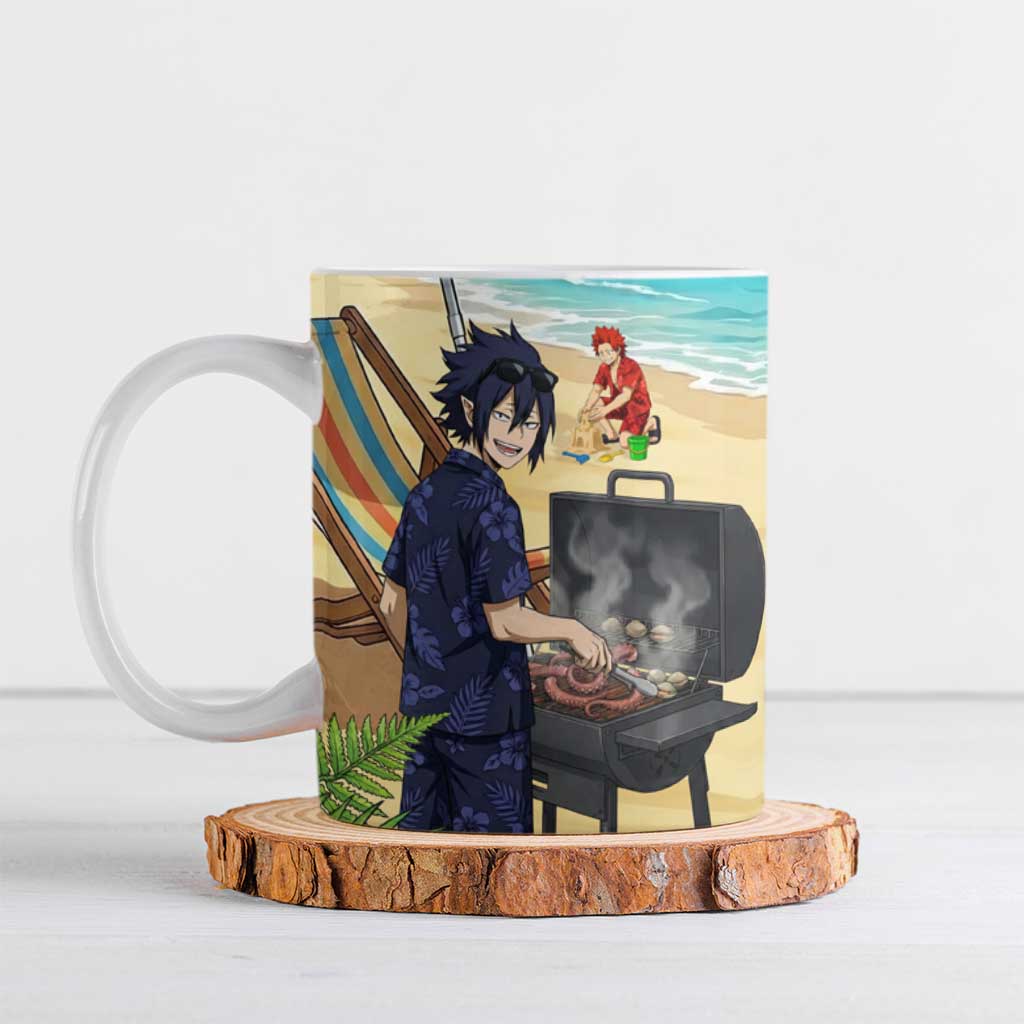 Tamaki Amajiki Summer Chill Ceramic Mug Tropical Anime Beach Scene