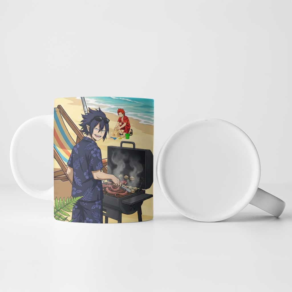 Tamaki Amajiki Summer Chill Ceramic Mug Tropical Anime Beach Scene