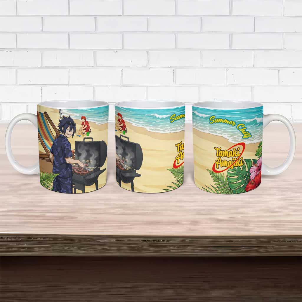 Tamaki Amajiki Summer Chill Ceramic Mug Tropical Anime Beach Scene
