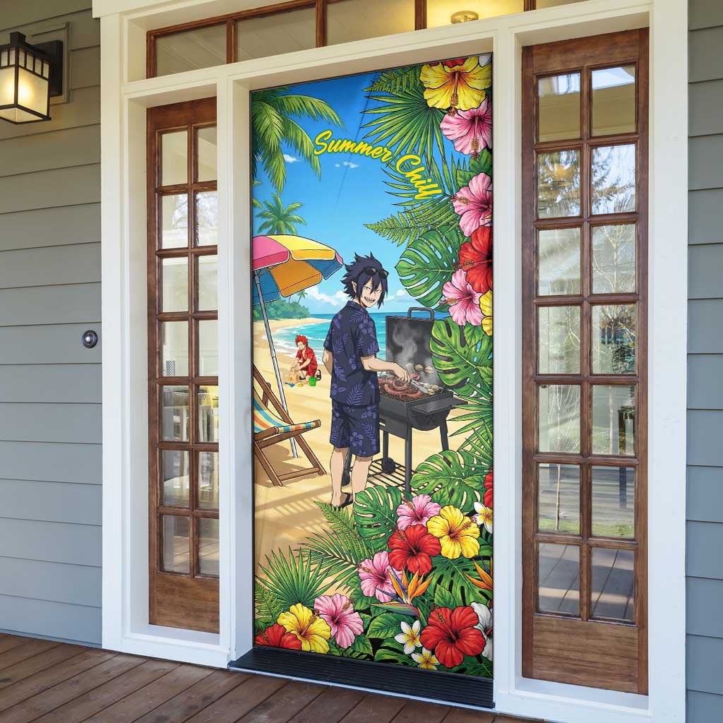 Tamaki Amajiki Summer Chill Door Cover Tropical Anime Beach Scene