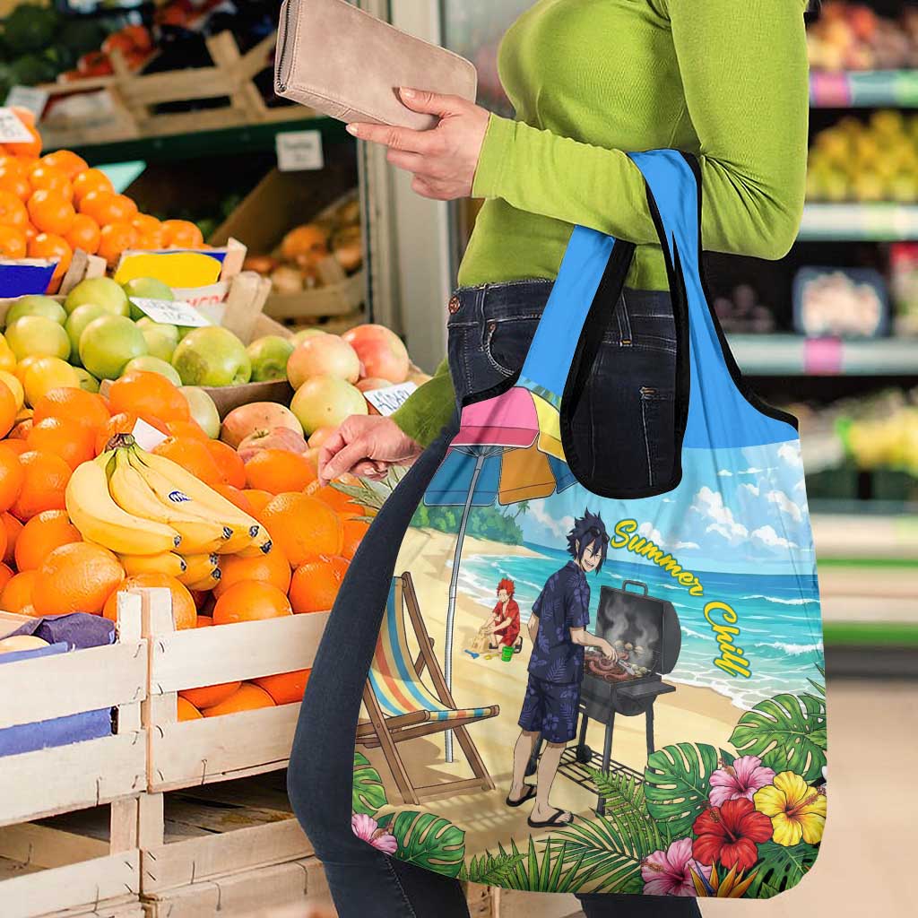Tamaki Amajiki Summer Chill Grocery Bag Tropical Anime Beach Scene