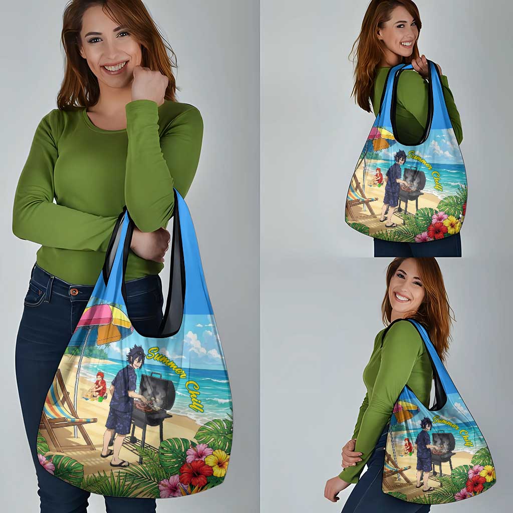 Tamaki Amajiki Summer Chill Grocery Bag Tropical Anime Beach Scene