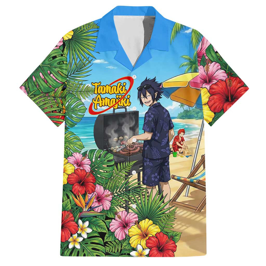 Tamaki Amajiki Summer Chill Hawaiian Shirt Tropical Anime Beach Scene