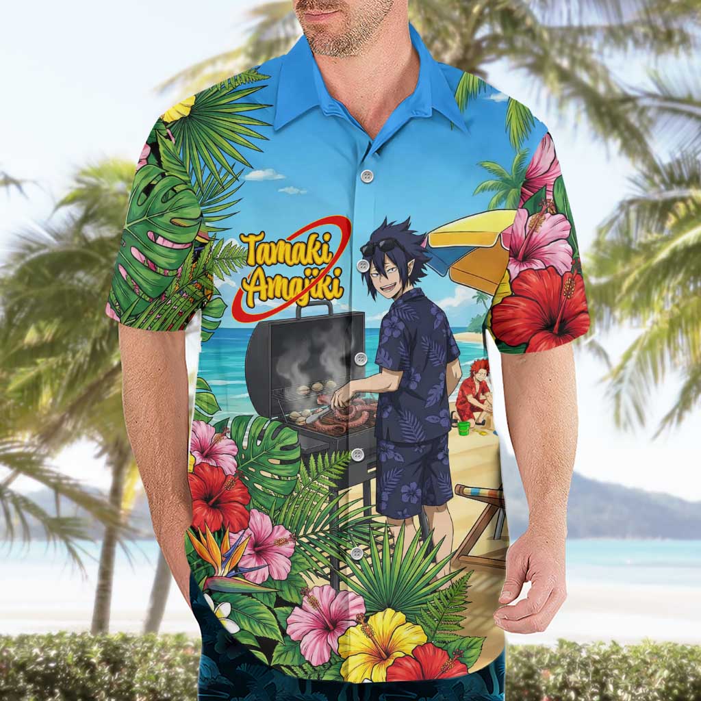 Tamaki Amajiki Summer Chill Hawaiian Shirt Tropical Anime Beach Scene