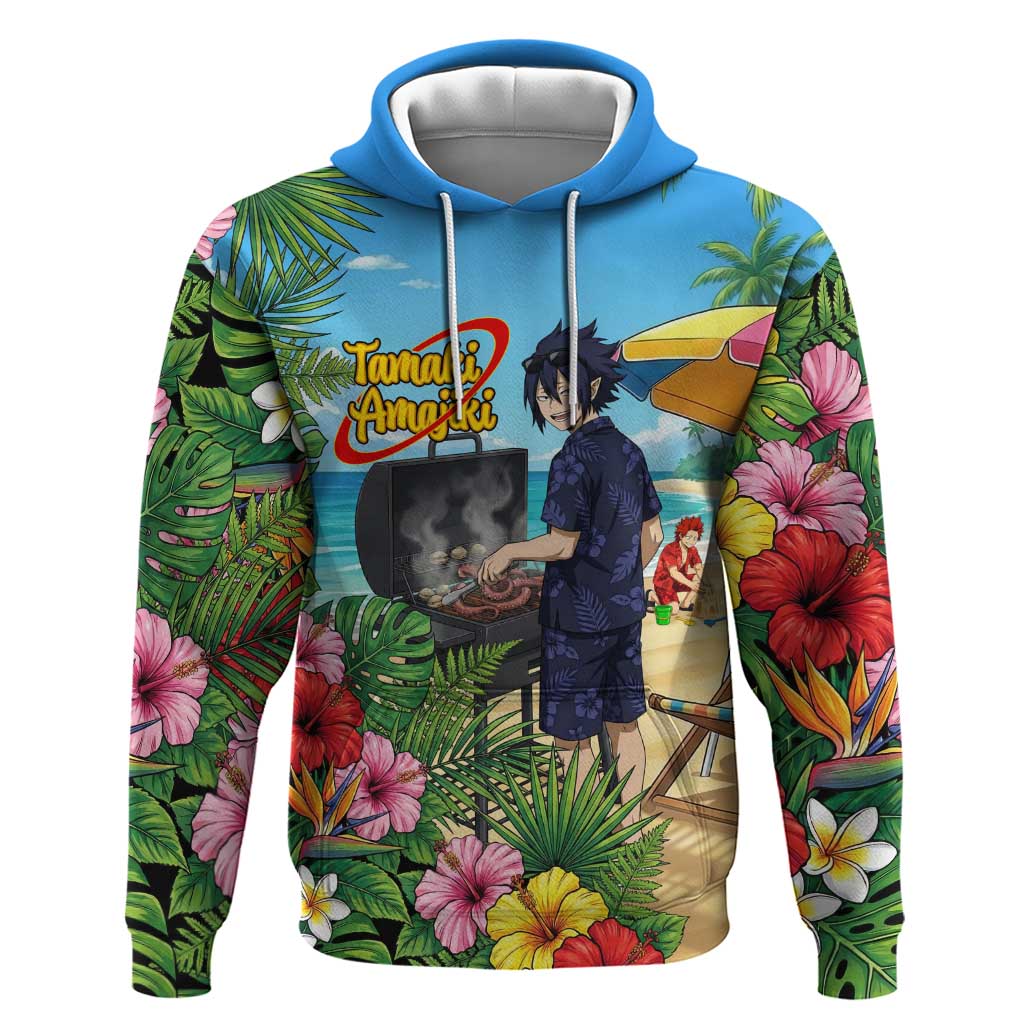 Tamaki Amajiki Summer Chill Hoodie Tropical Anime Beach Scene