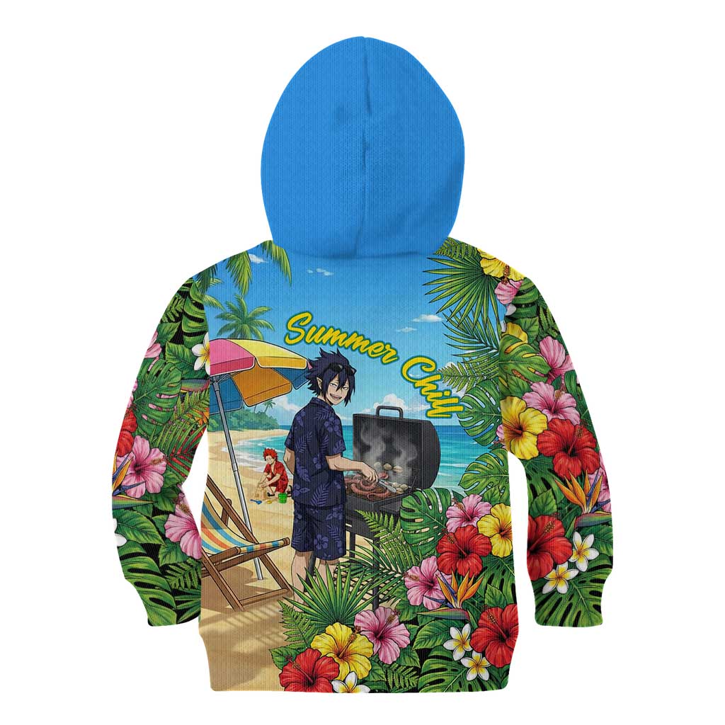 Tamaki Amajiki Summer Chill Kid Hoodie Tropical Anime Beach Scene
