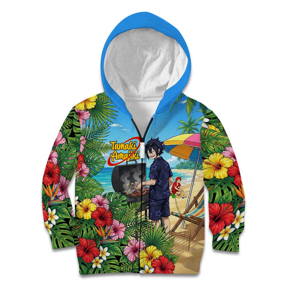 Tamaki Amajiki Summer Chill Kid Hoodie Tropical Anime Beach Scene